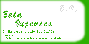 bela vujevics business card